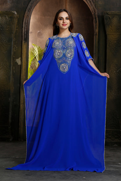 Light Blue Traditional Handmade kaftan