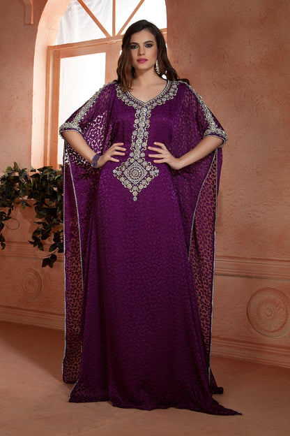 Scintillating Hand beaded Free Size Kaftan