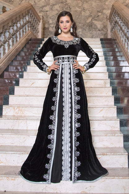 Black Color Arabic Takchita Kaftan