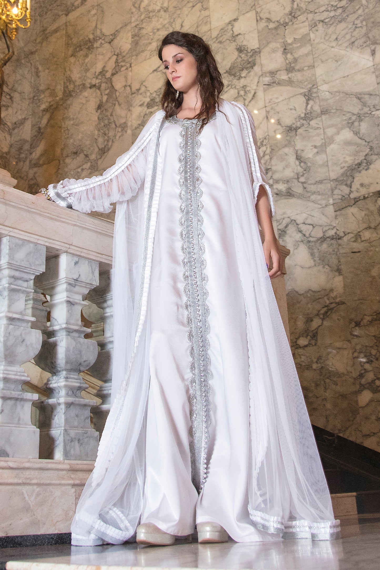 White Color Wedding Caftan
