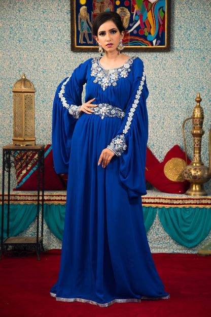 Blue Color Arabic Muslim Caftan