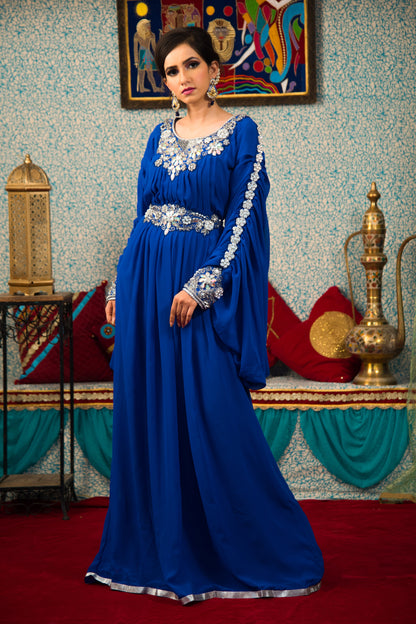 Blue Color Arabic Muslim Caftan