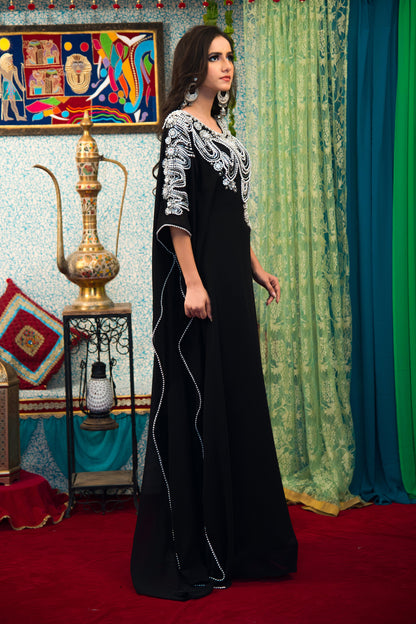 Black Color Georgette Kaftan