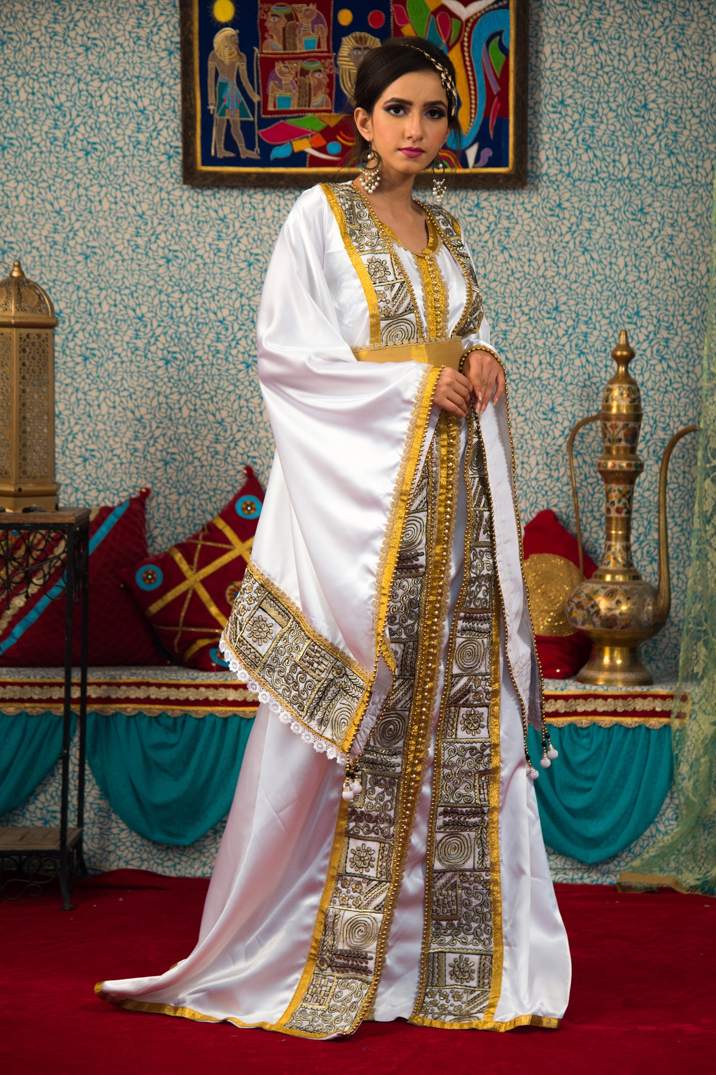 White Color Morrocon Kaftan