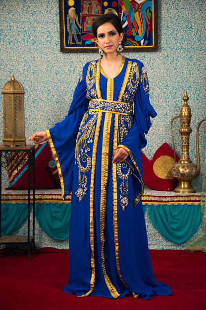 Blue Color Morrocon Style Kaftan