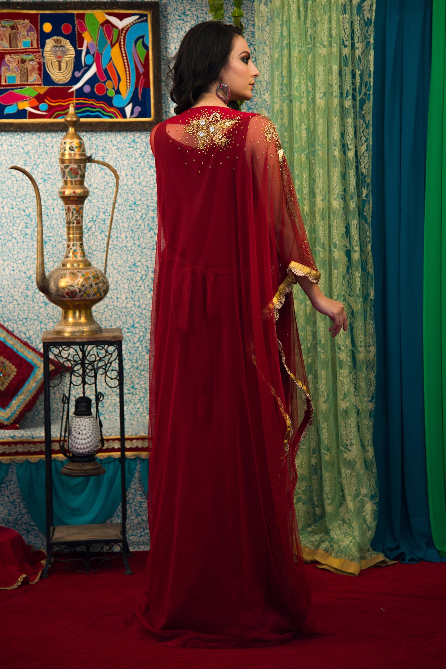 Maroon Color African Kaftan