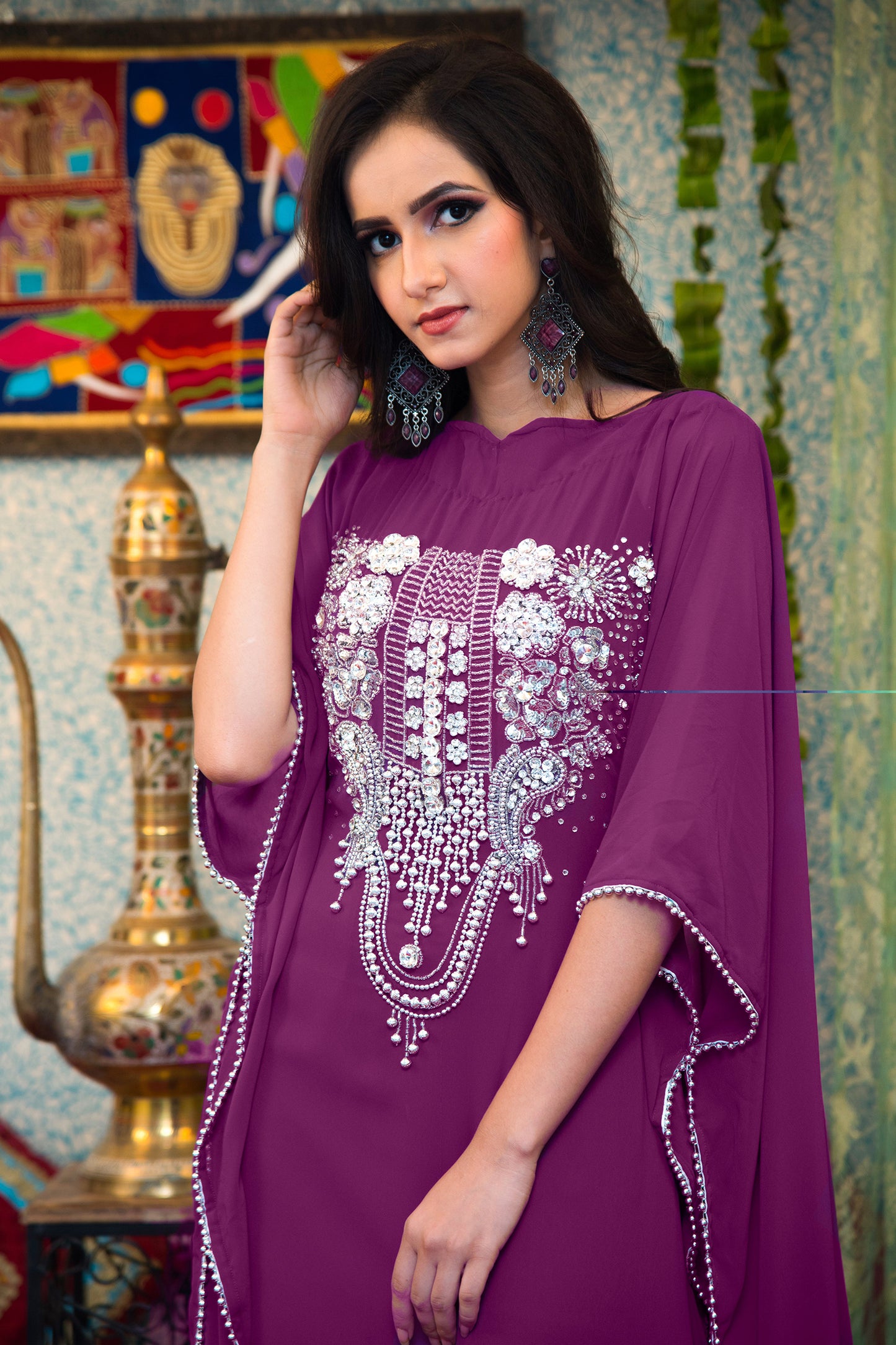Purple Color Arabic Kaftan