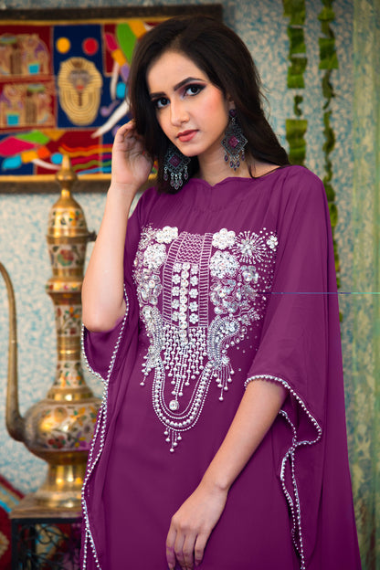 Purple Color Arabic Kaftan