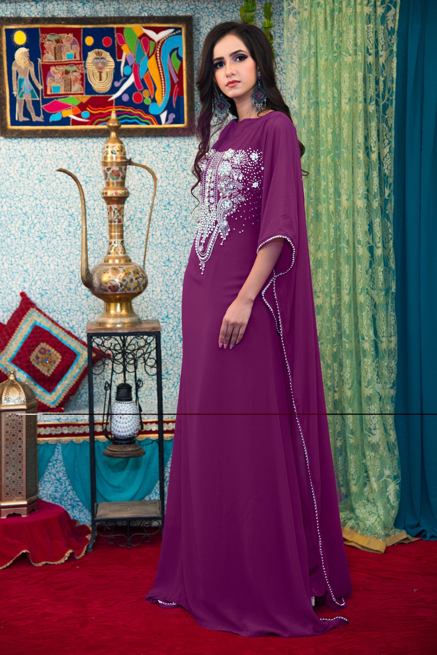 Purple Color Arabic Kaftan
