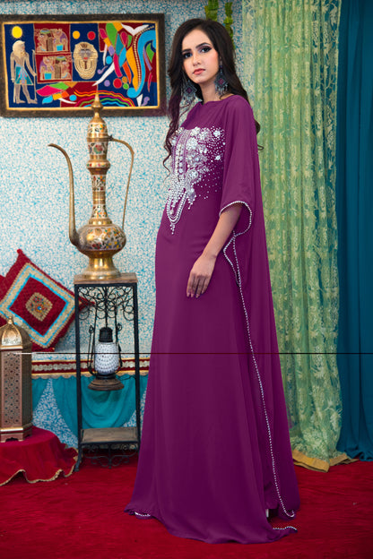 Purple Color Arabic Kaftan