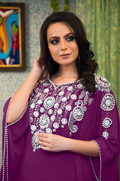 Purple Color Takchita Kaftan