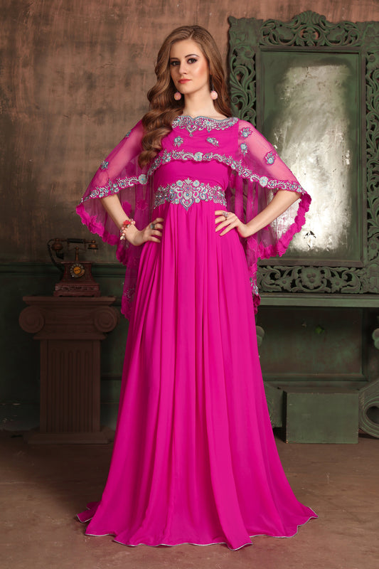 Pink color Georgette Kaftan
