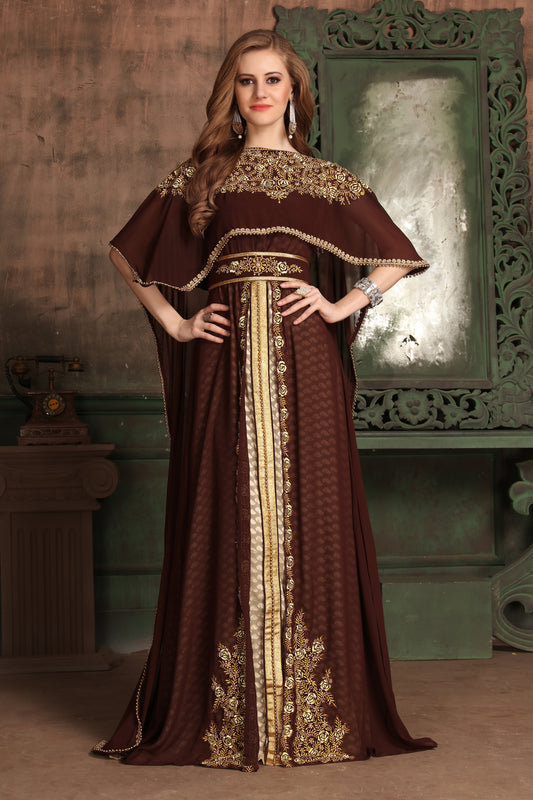 Brown color Designer Kaftan
