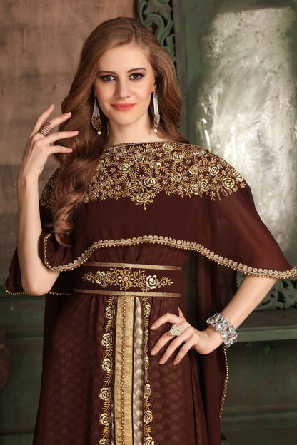 Brown color Designer Kaftan