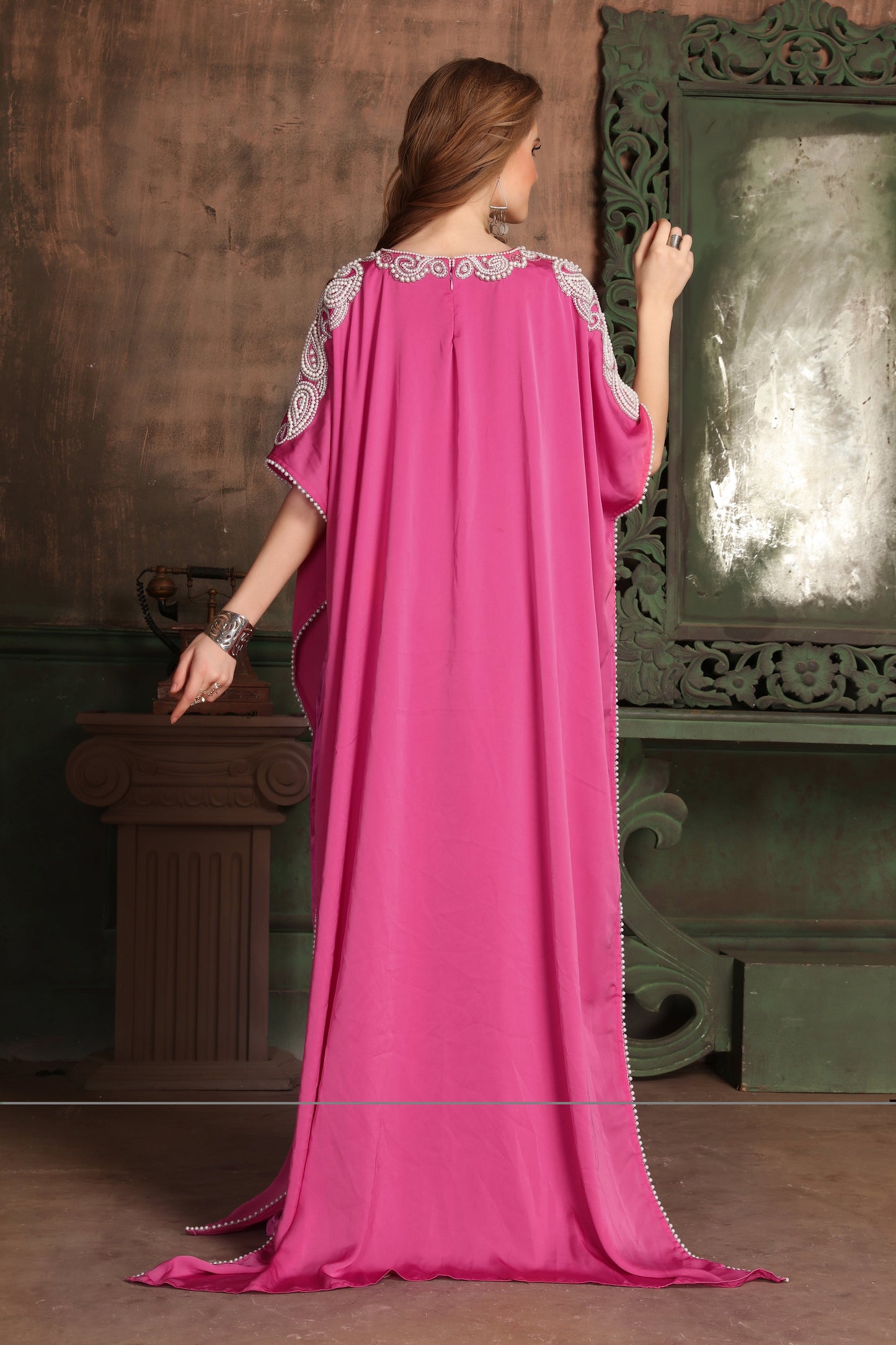 Pink Color Takchita Kaftan