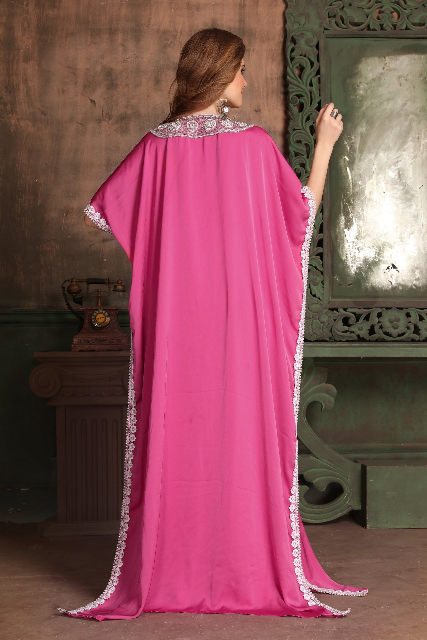 Pink color Designer Kaftan