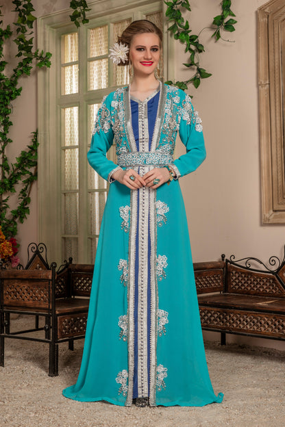 Firozi Morrocon Style Kaftan