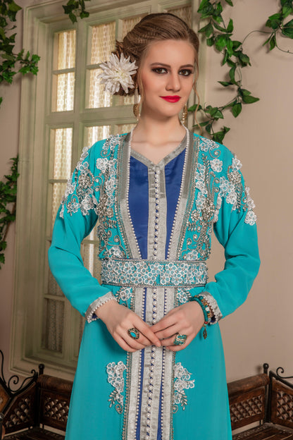 Firozi Morrocon Style Kaftan