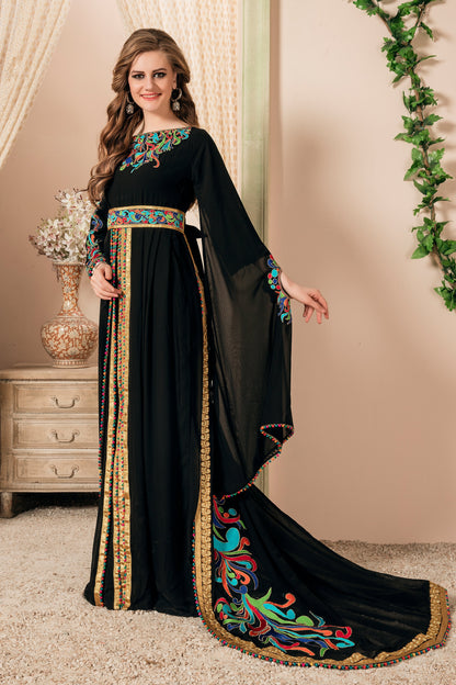 Black Color Dubai Style Kaftan