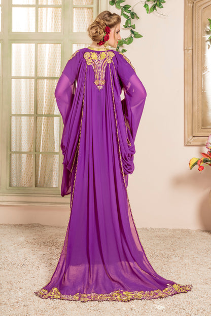 Purple Color Moroccan Kaftan
