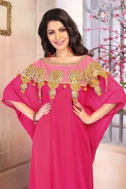 Pink Color Designer Kaftan for Women