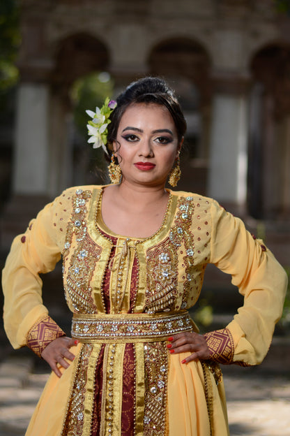 Ivory Color Designer Kaftan