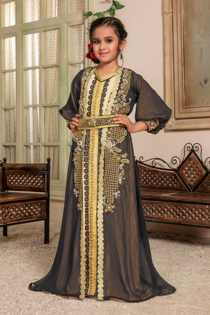 Black  Color Desinger Kids Kaftan